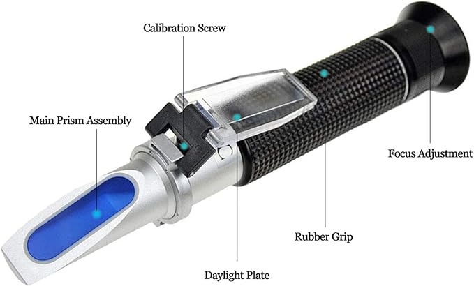 Agriculture Solutions Salinity Refractometer for Seawater and Marine Fishkeeping Aquarium 0-100 PPT with Automatic Temperature Compensation