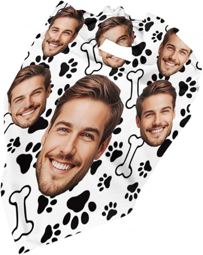Custom Dog Bandana for Cat Dog Pet Add Your Design Personalized Neckwear Bandanas with Your Text Logo Image Customized Pet Scarf Funny Gifts Style 11