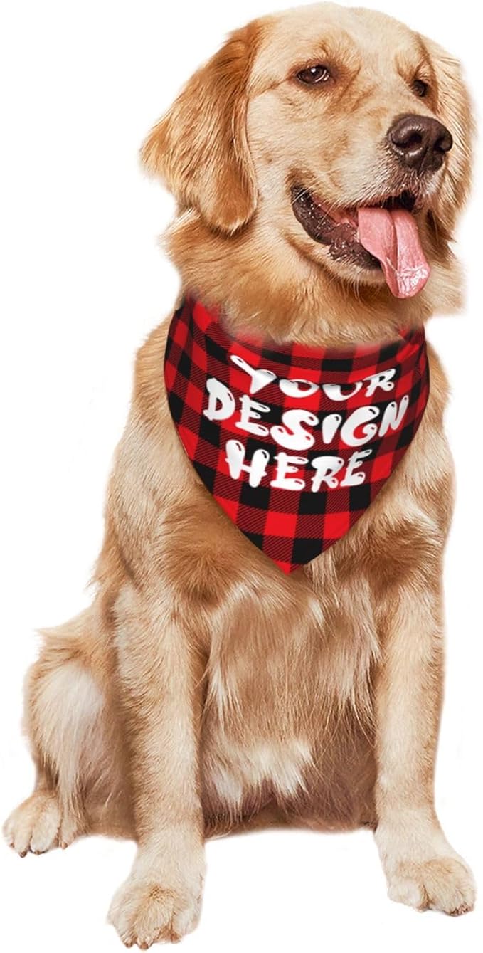 Custom Dog Bandana Add Your Text Photo Name Personalized Neckwear Bandanas Soft Customized Pet Scarf with Your Design Funny Gifts for Cat Dog Pet Style 05