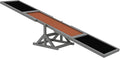 PawHut Wooden Dog Agility Seesaw for Training and Exercise, Platform Equipment Run Game Toy, Weather Resistant Pet Supplies, 83" L x 16" W x 14" H, Gray