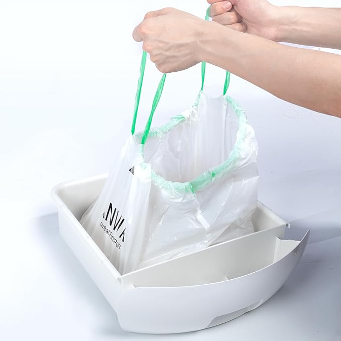 ANWA 40 Count Cat Litter Box Liners for Automatic Cat Litter Box and Litter Box Robot 4/5, Heavy-Duty, Extra Thick