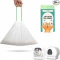 20 Count Cat Litter Box Liners Bag Compatible with Meo Want Self-cleaning Cat Litter Box MW-SC01 MW-SC02 MW-LR01, Leak-Proof Drawstring Bags - Heavy Duty Replacement Liners 18" x 12.6"