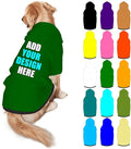 Customized Dog Hoodie with Name Logo Personalized Text Soft & Warm for Puppy Sweatshirt Hooded for Small Medium Large Dogs Girl/Boy Cats/Kitten, DarkGreen, L