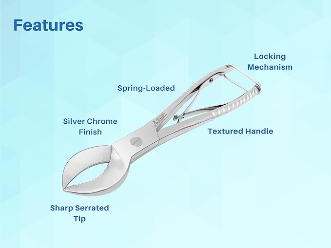 ARTMAN INSTRUMENTS Coral Cutters 7.5” Crescent Style Heavy Duty Stainless Steel Fragging Tool for Reef & Marine Aquariums, Precision Coral Trimmer for SPS & LPS Corals Medical Grade Stainless Steel