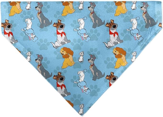 Disney Pet Bandana Disney Dogs Group Collage Paws Blues Slip On Collar Bandana Only
