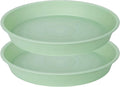 2 Pack of Bird Bath Bowl 12", 1.6" Depth, 10 12 inch Birdbath Bowls Dish Only for The Garden, Large Plant Saucer (12", Light Green)