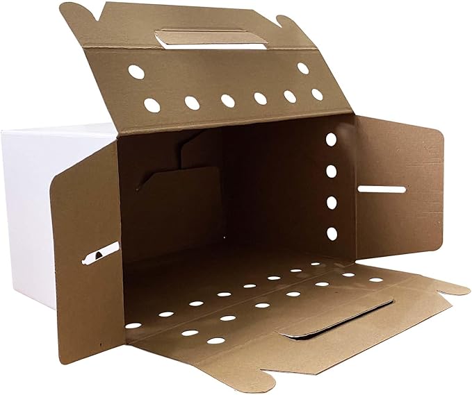 Cardboard Pet Carriers for Small Animals, Hamsters, Gerbils, Birds, Reptiles, Not for Cats or Dogs, Disposable Cardboard Pet Carrier 12 Pack