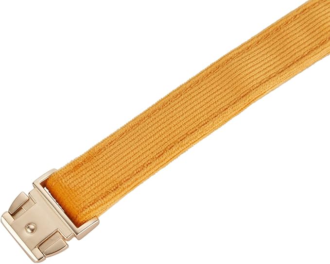 Soft Cotton Dog Collar with Metal Buckle Adjustable Heavy Duty Comfy Corduroy Collars for Small Medium Large Dogs,Orange,Small