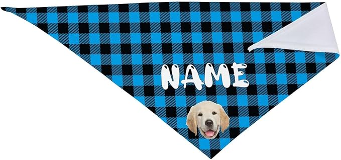 Custom Dog Bandana Add Your Text Photo Name Personalized Neckwear Bandanas Soft Customized Pet Scarf with Your Design Funny Gifts for Cat Dog Pet Style 03