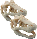 2 Pack Dinosaur Aquarium Decorations Skull Aquarium Ornament Mini Dinosaur Mold Decoration Tank Reptile Hide Decor with Holes Fish Tank Landscape Reptile Betta Fish Hideout Caves