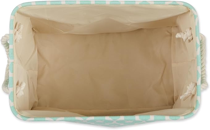 Bone Dry Pet Storage Collection Lattice Paw Print, Aqua, Medium Rectangle