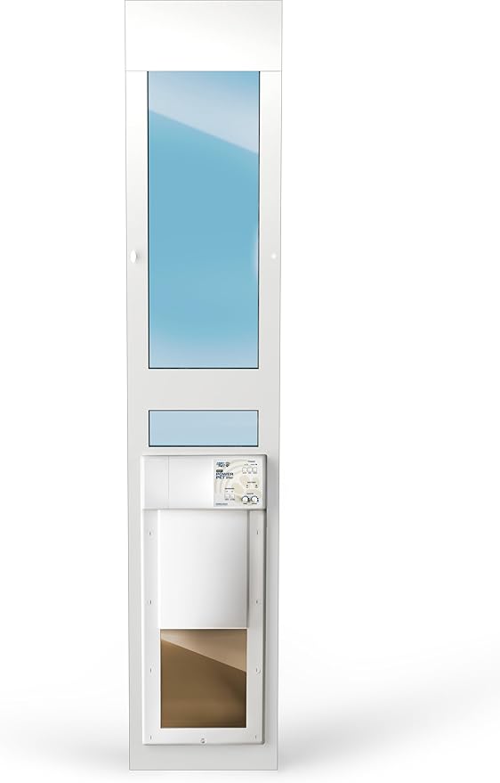 Power Pet Automatic Sliding Glass Patio Pet Door by High Tech Pet - Pet Operated Dog Door, Heavy-Duty Aluminum Frame (75" - 80 1/4"), Secure, Air Tight, for Cats and Dogs up to 30 lbs. Easy Install