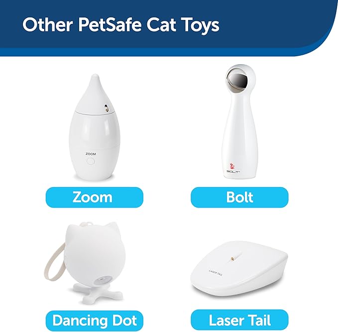 PetSafe SlimCat Interactive Feeder - Combines Play with Mealtime - Adjustable Portions - BPA-Free Plastic - Slow Feeder for Digestion - Lightweight, Dishwasher-Safe Toy - Blue