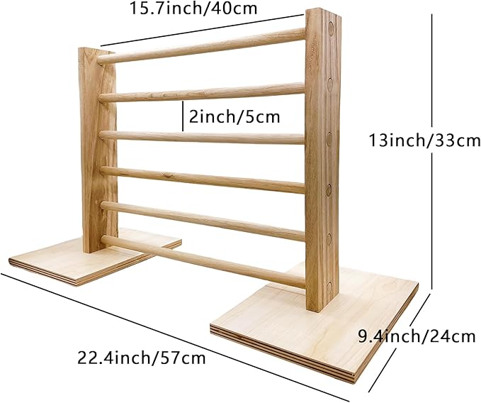Hamiledyi Rabbit Jump Bar Rabbit Adjustable Hurdles Wooden Obstacle Exercise Agility Toys Training Jumping for Bunny Guinea Pig Ferret Squirrel