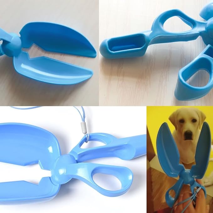 2 Pack Dog Pooper Scooper Mini Portable Pet Waste Poop Scissor Scoop Picker Shovel Cleaner for Doggie Doo Cat Litter Cleaning Tools Cleanup Outdoor Yard Garden Walks Trip
