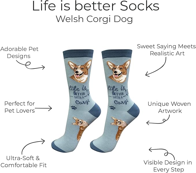 E&S Pets Pet Lover Socks - Dog & Cat Socks - Unisex Novelty Gifts