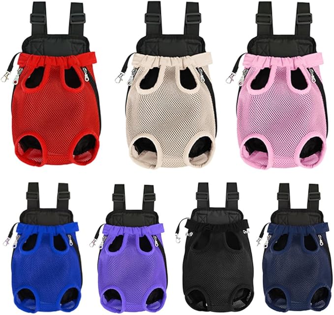 Pet Carrier Backpack - Adjustable Pet Front Cat Dog Carrier Backpack Travel Bag,Legs Out,Easy-Fit for Traveling Hiking Camping for Small Medium Dogs Cats Puppies. (Pink, Small)