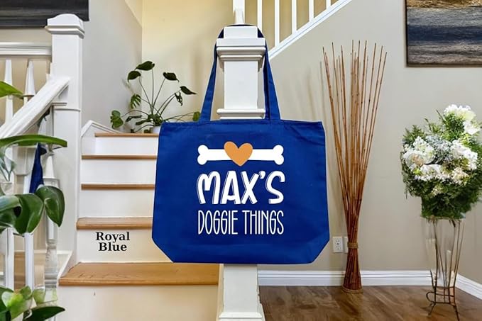 Custom Pet Bag, Custom Dog Mom Gift, Dog Owner Gift, Dog Lover Gift, Gift For Dog Mom, Personalized Dog Tote Bag, Cotton Canvas Tote