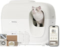 PetSnowy Self-Cleaning Automatic Cat Litter Box with Odor Control TiO2 System, Robot Litter Box with Auto-Packing, App Control, Large Cats & Multiple Cats (2026 Premium Version)