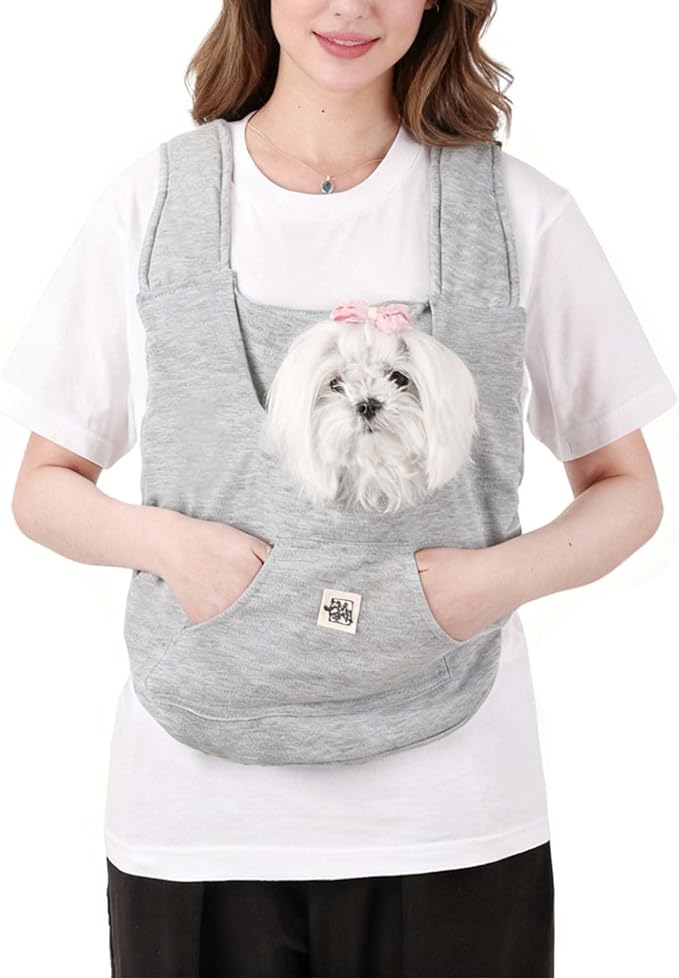 FLAdorepet Pet Carrier Backpack for Extra Small Dog Cat and Rabbit,Yorkie Teacup Chihuahua Front Dog Puppy Carrier Backpack for Traveling Hiking Camping,Hands Free Pet Sling, Anxiety Relief Grey