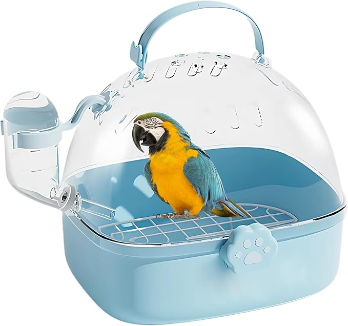 Parrot Carrier - Travel Bird Cage with Water Bottle, Parrot Travel Cage | Breathable Pet Bird Carrying Accessory for Hedgehog Chinchillas Lovebirds Cockatiels Budgies Macaws Parakeet