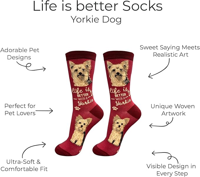 E&S Pets Pet Lover Socks - Dog & Cat Socks - Unisex Novelty Gifts