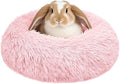 Bunny Rabbit Hideout Bed Small Animal Bedding Donut-Shaped Burrowing Pet Bed Soft and Warm Hideaway with Spandex and Fleece Bottoms Cozy Carrier, Cage Accessories