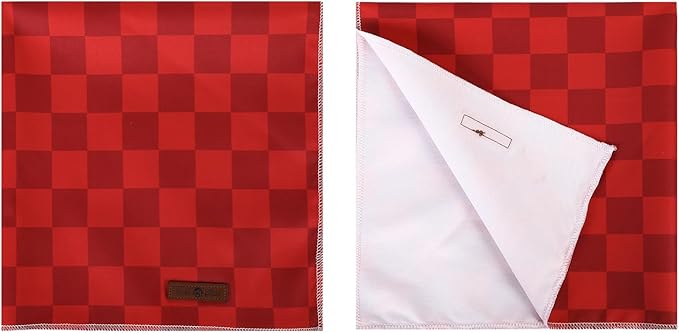Lionet Paws Christmas Dog Bandana Washable Cotton Handkerchief Scarf Triangle Christmas Red Plaid Dog Bandanas for Medium Large Dogs Girl Boy