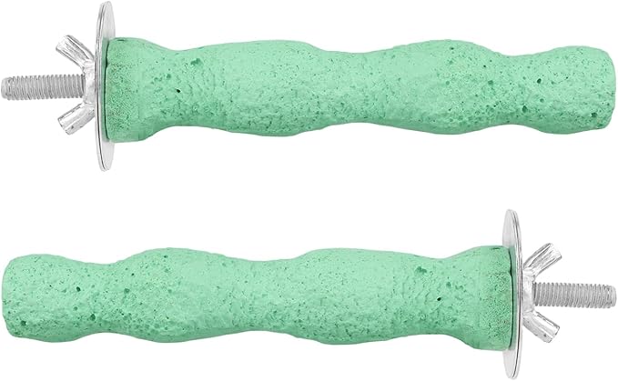 2pcs Bird Beak Grinding Stone, Resin Anti-Slip Beak Grinder Stone Perches Bird Parrot Cage Perch Stand for Parrot Budgie Cockatiel Cage Accessories