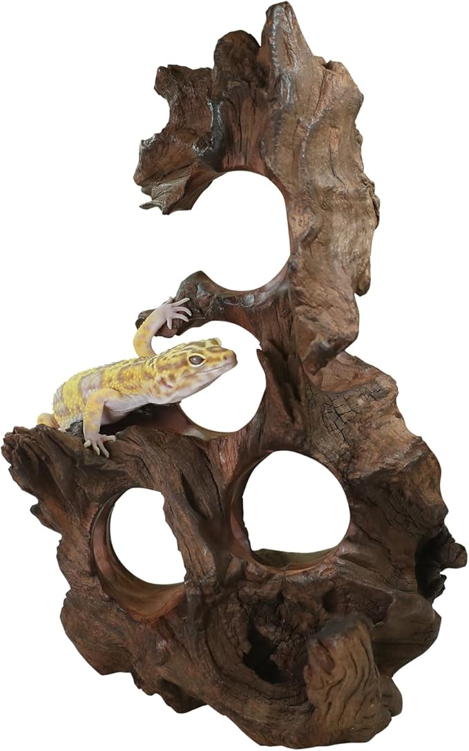 Natural Wood Aquarium Cave Betta Fish Hideout for Aquarium Fish Tank Decorations-Reptile Hide-Snake Hide-Cave for Cichlids Habitat Shelter for Crayfish Shrimp and Other Aquatic Pets 6.1-9.8"