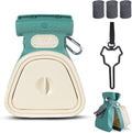 Large Pooper Scooper, Portable and Handheld Size for Walking Large and Small Dogs Outside Yard or Travel Outdoors, Pup Poop Scoop with Container and 30pcs Pet Waste Bag Attachment