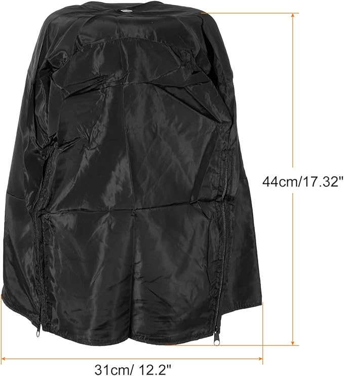 PATIKIL 12" Lx12 Wx17 H Bird Cage Cover, Nylon Rain-Proof Lightproof Shade Good Night Birdcage Cover with Zipper for 12 Inch Cage Parrot Pigeon, Black