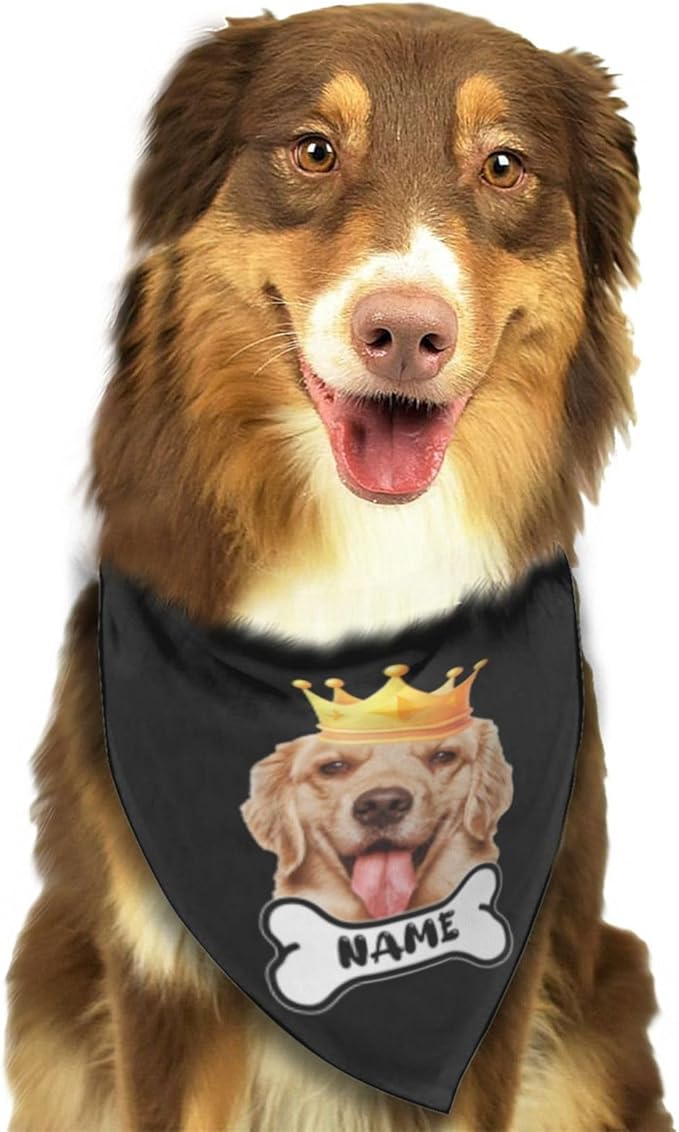 Custom Dog Bandana for Cat Dog Pet Add Your Design Personalized Neckwear Bandanas with Your Text Logo Image Customized Pet Scarf Funny Gifts Style 03