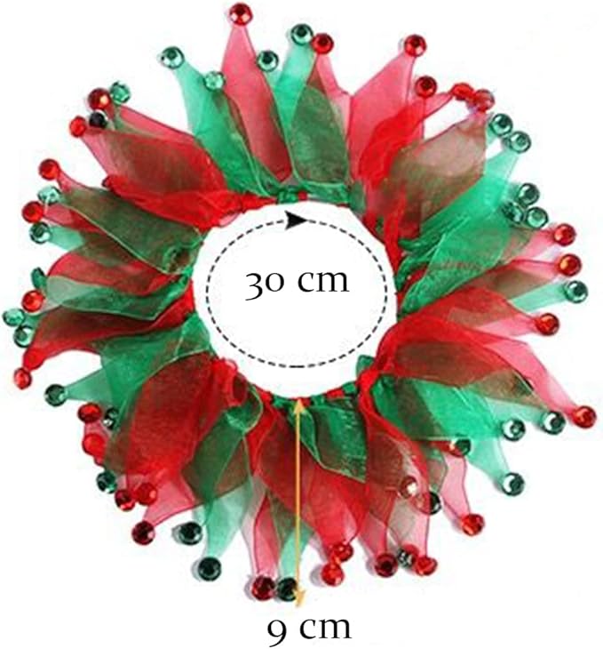 Lionheart glory Christmas Dog Collars Elastic Fancy Holiday Accessory for Dogs Pet Costume for Christmas Party