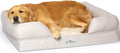 PetFusion Ultimate Dog Bed, Orthopedic Memory Foam, Multiple Sizes and Colors, Medium Firmness Pillow, Waterproof Liner, YKK Zippers, Breathable 35% Cotton Cover