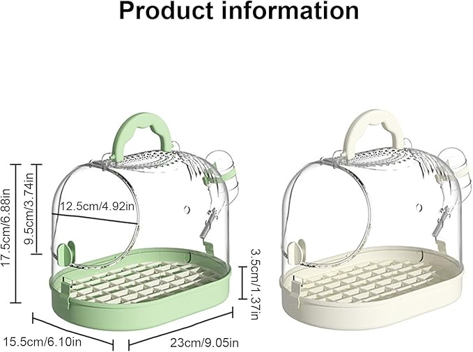 Easy to Carry Bird Cage with Watering Bottle High Ventilated Carriers Travel Cage for Outdoor Portable Hamster Carriers Travel Birdcage