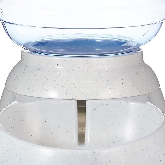 Amazon Basics Gravity Pet Water Dispenser for Cat,Dog,1 Gallon Capacity,Small,Gray,(Pack of 4)