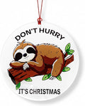 Sloth Ornament, Sloth Gifts for Women, Christmas Ornament 2025 Funny Lazy Animal Christmas Decoration, Cute Woodland Ornament for Tree, Unique Animal Lovers Gift, Relaxed Holiday Decor Idea