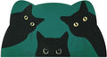 Cat Food Mat - Pet Feeding Mat for Floor, Non-Slip, Waterproof, Super Absorbent, Easy to Clean, Blue, Cat, Dog 12.2''x19.7''