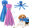 Octopus Dog Toys, No Stuffing Crinkle Dog Toys for Aggressive Chewers, Durable Interactive Chew Toys for Small, Medium and Large Dogs Training and Reduce Boredom (2PCS-A)