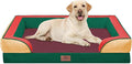 Comfort Expression Orthopedic Dog Bed for Extra Large Dogs 42x30 Inch, Waterproof Egg Crate Foam XL Pet Bed with Removable Bolsters, Dog Couch with Washable Cover & Non-Slip Bottom, Watermelon Meadow