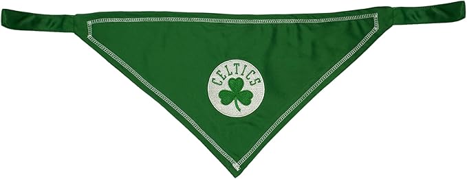 Pets First NBA Boston Celtics TIE Bandana, Size Small/Medium. Dog Bandana Scarf Bib for Pet Cat Dog. The Ultimate Game-Day, Party Bandana
