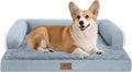 Dog Bed Medium Size Dog-Orthopedic Waterproof Bed for Dogs,Foam Couch Sofa with Washable Removable Cover & Non-Slip Bottom-Grey