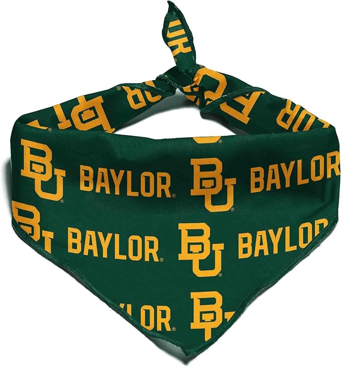 Baylor Bears Officially Licensed Bandana for Dogs and Cats | Fits Pets Great Gift Idea | Easy-to-Tie (Large, 28")