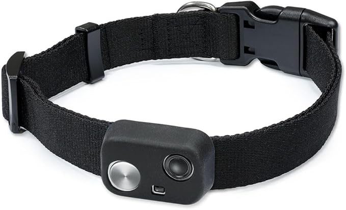 MS-5 Automatic Pet Door Collar, Genuine High Tech Pet Brand Dog Collar for Power Pet Doors - Deluxe Strap (Black, Large) - DC-BLK-MS5-L