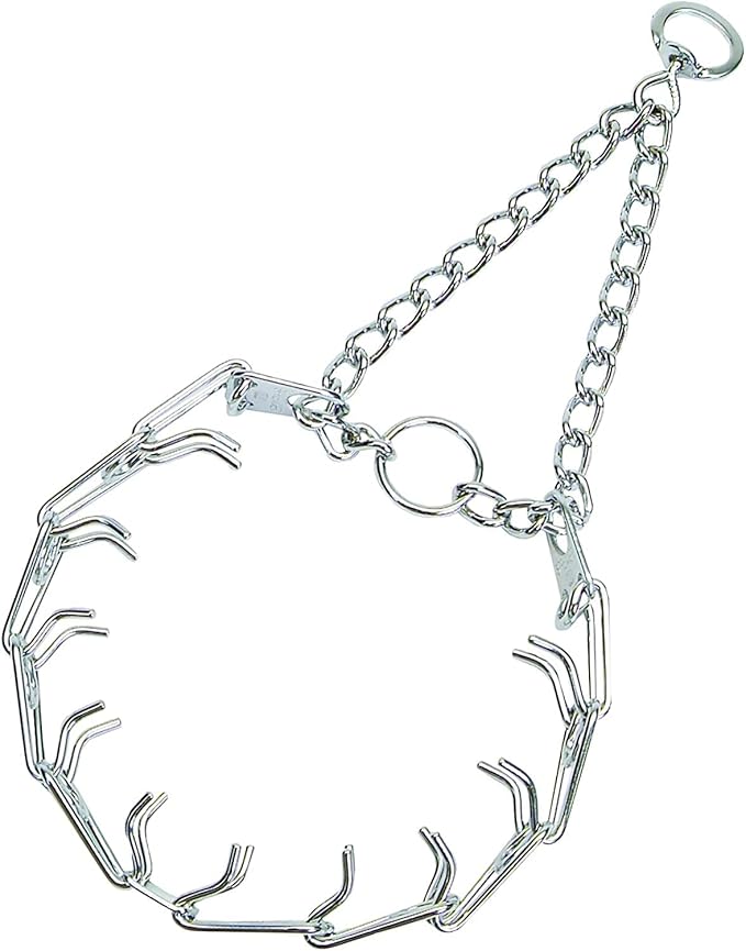 Herm Sprenger Ultra-Plus Prong Dog Training Collar, 2.25 mm x 13" Neck Size, 2.25 mm, Steel Chrome Plated Dog Prong Collar, Pinch Collar for Dogs, Dog Correction Collar