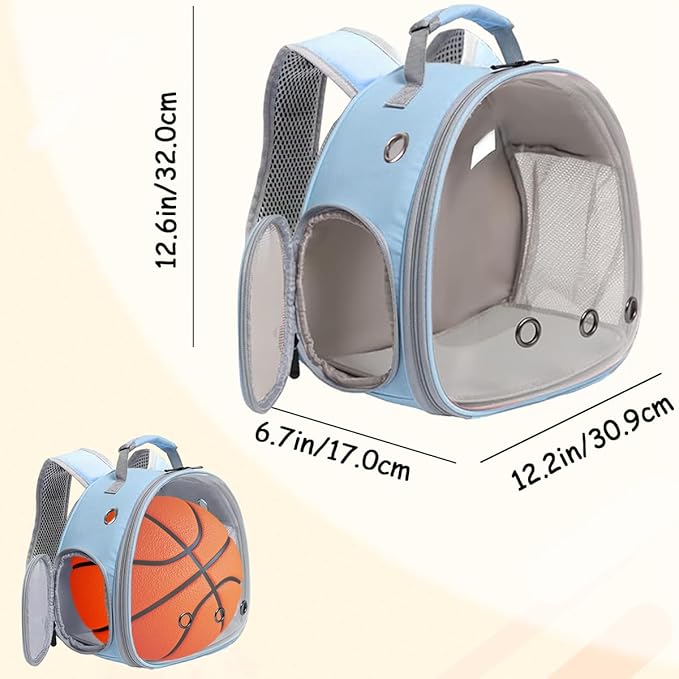 Portable Travel Backpack Habitat for Small Animal, Space Capsule Bubble Window Guinea Pig Bird Bearded Dragon Turtle Carrier Rabbit Squirrel Hamster Cage Breathable Handbag