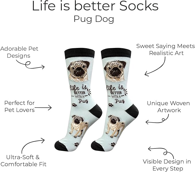 E&S Pets Pet Lover Socks - Dog & Cat Socks - Unisex Novelty Gifts