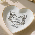 Custom Skeleton Hand Ring Dish Engagement Gift, Funny Engaged Ring Holder, Jewelry Tray Gifts for Newly Engaged Couple, Anniversary Halloween Wedding Party Gift for Bride Wife