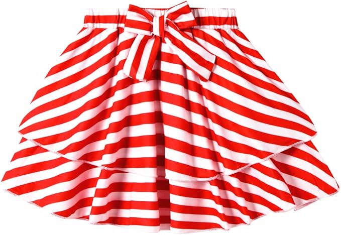 Girls Skirt Set 2 Piece Outfit Toddler Summer Clothes Ruffle Sleeve T-Shirt Bow Knot Tutu Skirt Outfit Set